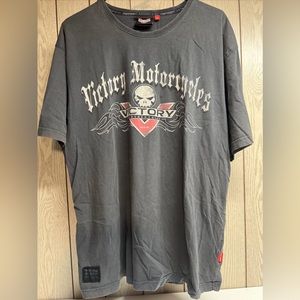 Men’s Victory Logo Motorcycles Spirit Lake VTG Short Sleeve T Shirt Size XL